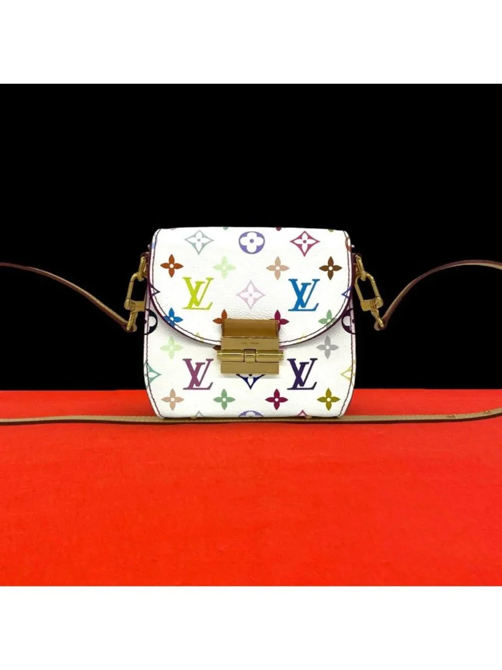 Louis Vuitton Heart Breaker Monogram Multicolor Leather Mini Shoulder Bag White